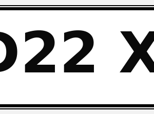 JDM Style Plate with Wales Badge (Black Border)